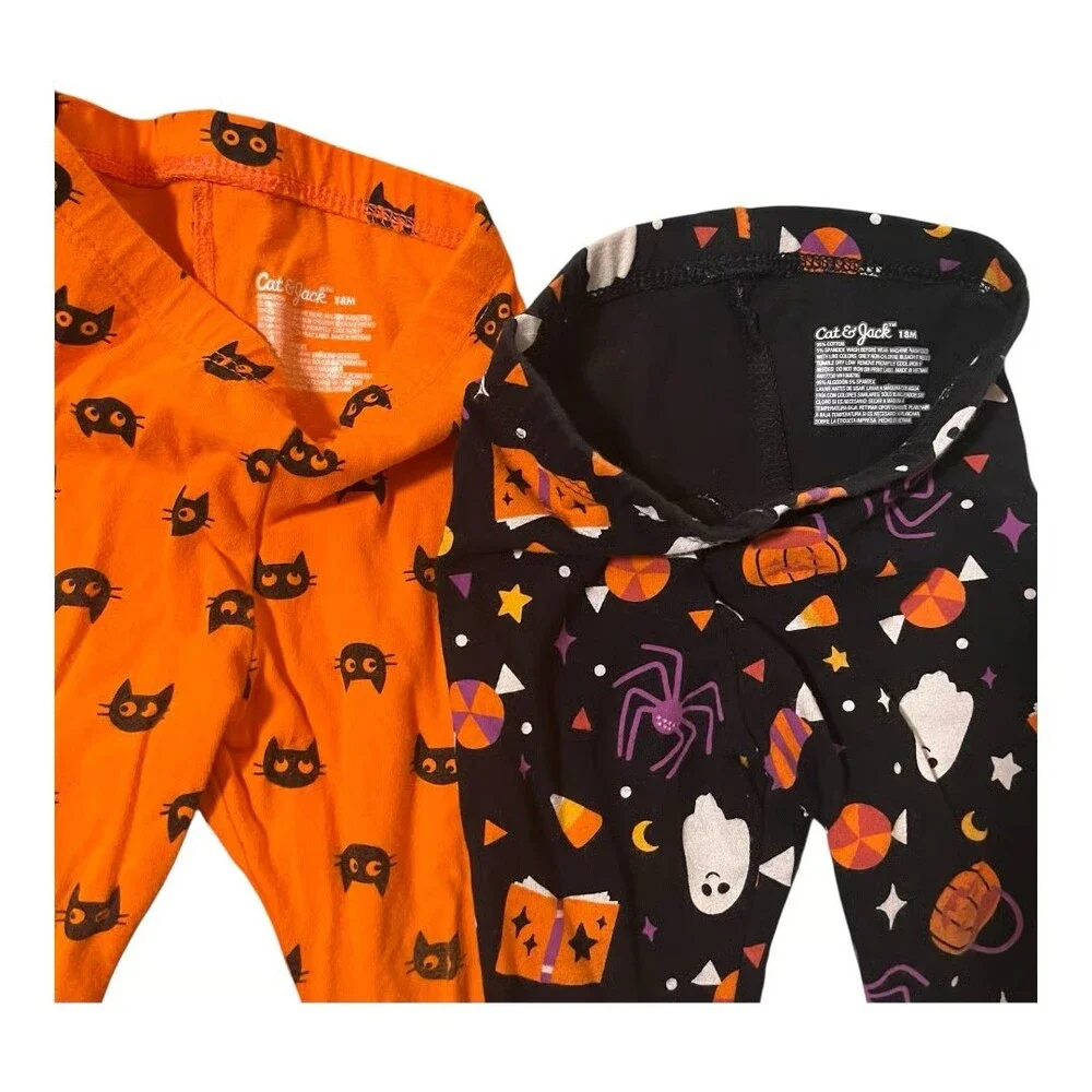 18mo Halloween clothing lot Old Navy Carters Cat&Jack 18-24 Ghost Skeleton 7pc